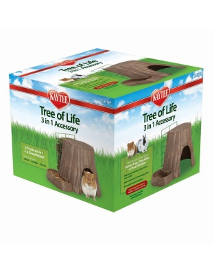 Kaytee Tree of Life 3-in-1 Pet Habitat Accessory Brown 1ea/Large