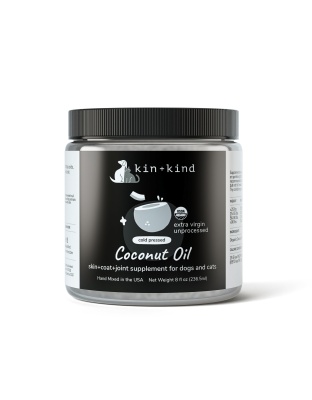 Kin+Kid Supplement Raw Coconut Oil 16 oz. (Large) Skin&Coat