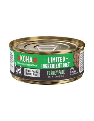 Koha Cat Limited Ingredient Pt Grain Free Turkey 5.5oz.(Case of 24)