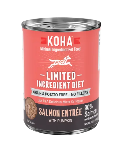 Koha Dog Limited Ingredient Grain Free 90% Salmon 13oz. (Case of 12)