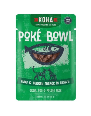 Koha Cat Grain Free PokÃƒÆ’Ã‚Â© Tuna & Turkey 3oz.(Case of 24)