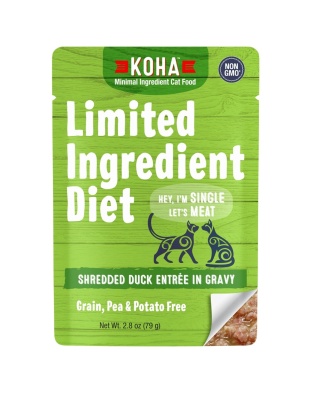 Koha Cat Limited Ingredient Grain Free Shredded Duck 2.8Oz(Case of 24)