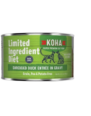 Koha Cat Limited Ingredient Grain Free Shredded Duck 5.5oz.(Case of 24)