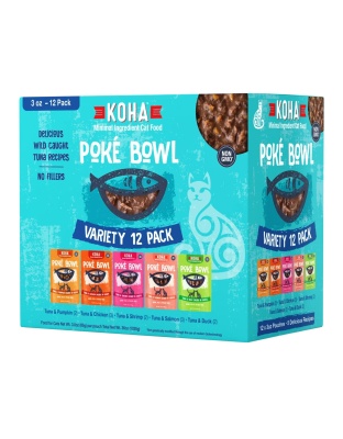 Koha Cat Grain Free Poke Bowl 3oz. Variety Pack (Case of 24)