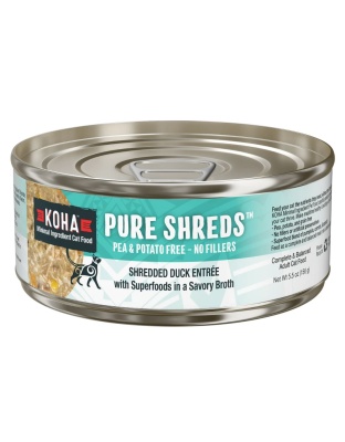 Koha Cat Grain Free Shredded Duck 2.8oz. (Case of 24)