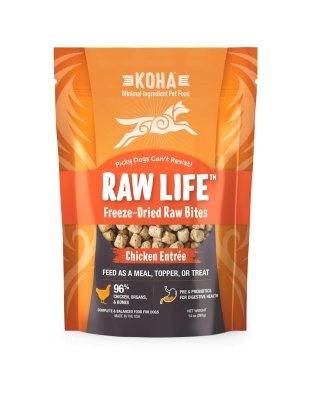 Koha Dog Grain Free Raw Freeze Dried Bites Chicken 14oz.