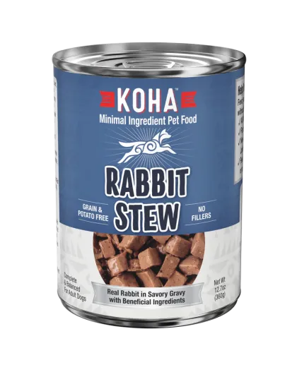 Koha Dog Grain Free Stew Rabbit 12.7oz. (Case of 12)