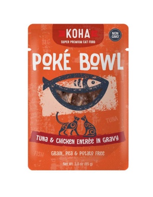Koha Cat Grain Free Pok Tuna and Chicken 3oz.(Case of 24)