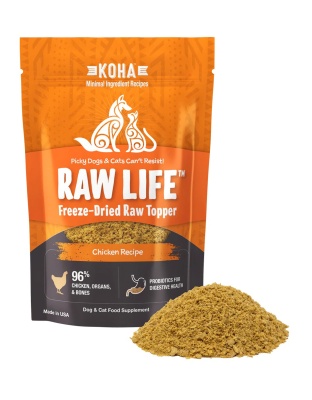 Koha Dog Cat Grain Free Raw Freeze Dried Topper Chicken 8oz.