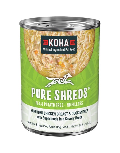 Koha Dog Grain Free Shredded Chicken And Duck 12.5oz. (Case of 12)