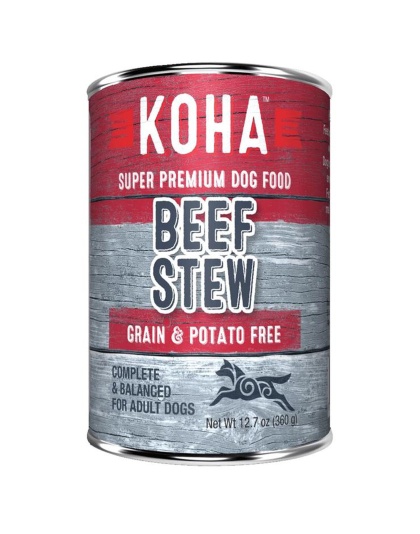 Koha Dog Grain Free Stew Beef 12.7oz. (Case of 12)