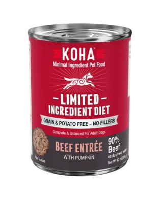 Koha Dog Limited Ingredient Grain Free 90% Beef 13oz. (Case of 12)
