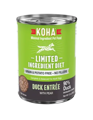 Koha Dog Limited Ingredient Grain Free 90% Duck 13oz. (Case of 12)