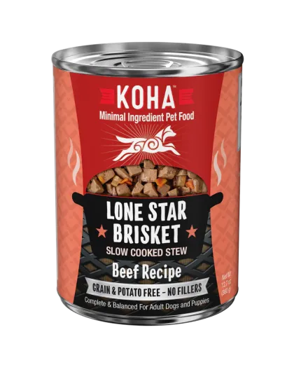 Koha Dog Grain Free Lone Star Stew 12.7oz. (Case of 12)
