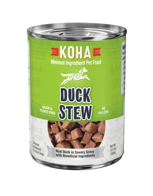 Koha Dog Grain Free Stew Duck 12.7oz. (Case of 12)
