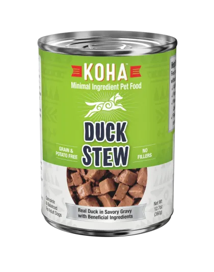 Koha Dog Grain Free Stew Duck 12.7oz. (Case of 12)