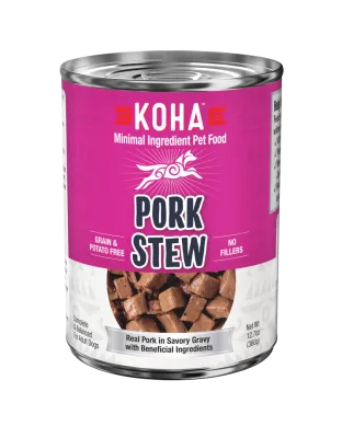 Koha Dog Grain Free Stew Pork 12.7oz. (Case of 12)