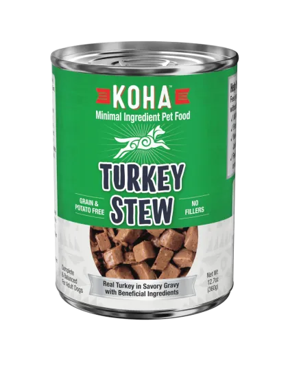 Koha Dog Grain Free Stew Turkey 12.7oz. (Case of 12)