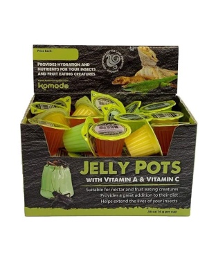 Komodo Jelly Pots Insect Food Fruit Flavor Display 1ea/0.56Oz Per Cup, 40 ct