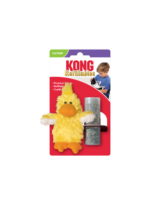KONG Refillables Catnip Duckie Cat Toy Yellow 1ea/One Size