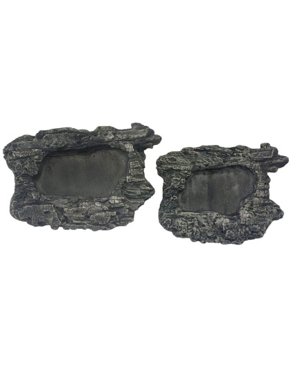 Komodo Habitat Rock Bowl Black/Tan 1ea/LG