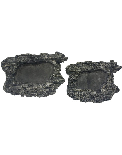 Komodo Habitat Rock Bowl Black/Tan 1ea/MD