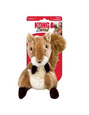 KONG Wild Low Stuff Creatures Dog Toy Squirrel 1ea/MD