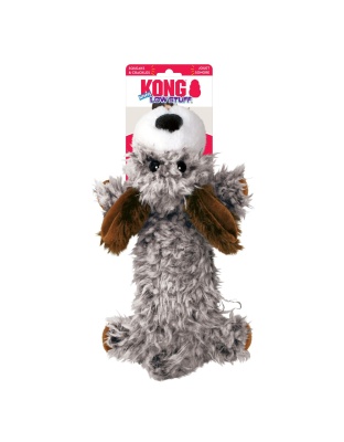 KONG Low Stuff Scruffs Plush Dog Toy Dark Brown 1ea/LG