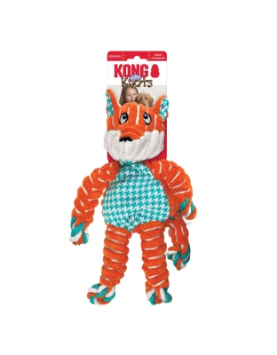 KONG Floppy Knots Fox Dog Toy Multi-Color 1ea/MD/LG