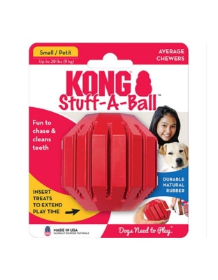 KONG Stuff-A-Ball Dog Toy Red 1ea/SM, 2.5 in