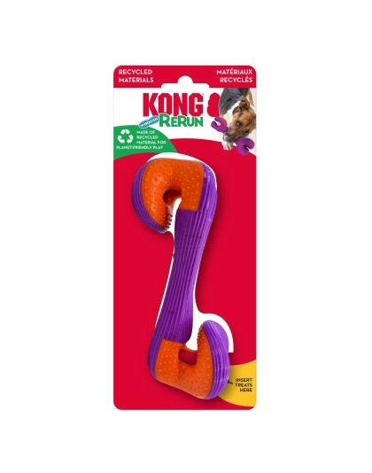KONG Rerun Whoosh Bone Dog Toy Assorted 1ea/SM/MD