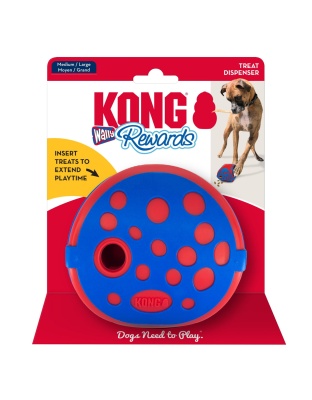 KONG Rewards Wally Dog Treat Dispenser Toy Blue/Red 1ea/MD/LG