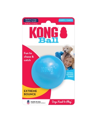KONG Puppy Ball with Hole Dog Toy Assorted 1ea/MD/LG