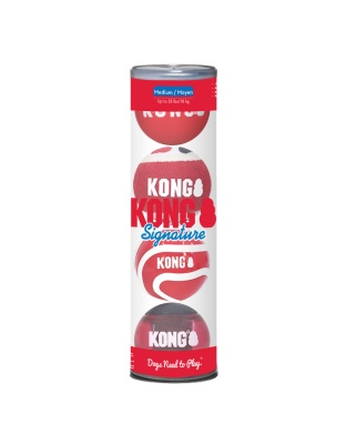 KONG Signature Ball Dog Toy Assorted 1ea/MD, 4 pk
