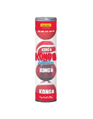 KONG Signature Ball Dog Toy Assorted 1ea/SM, 4 pk