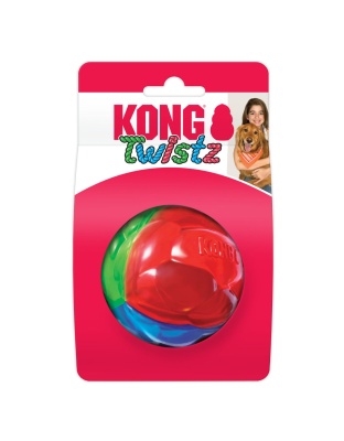 KONG Twistz Ball Dog Toy Multi-Color 1ea/LG