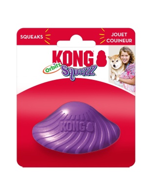KONG Squeezz Orbitz Dog Toy Saucer Assorted 1ea/MD/LG