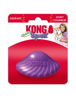 KONG Squeezz Orbitz Dog Toy Saucer Assorted 1ea/SM/MD