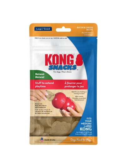 KONG Stuff'N Snacks Dog Treats Bacon & Cheese 1ea/LG, 12 oz