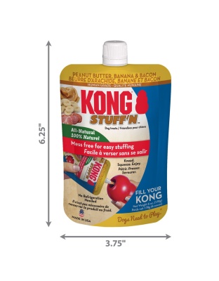 KONG Stuff'N Dog Treat Paste Pouch Peanut Butter, Bacon & Banana 1ea/6 oz