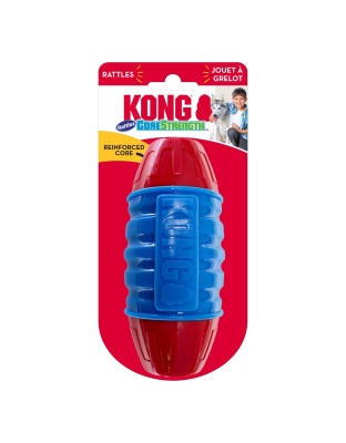 KONG CoreStrength Rattlez Dog Toy Football 1ea/MD/LG