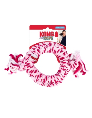 KONG Rope Puppy Toy Ring Assorted 1ea/MD