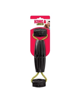 KONG Jaxx Dog Tug Toy Triple Barrel Black/Yellow 1ea/LG
