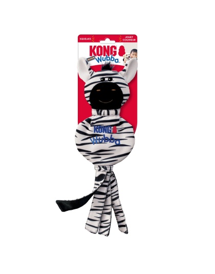 KONG Wubba No Stuff Dog Toy Zebra 1ea/LG
