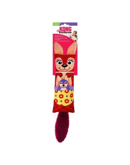 KONG Kickeroo Kanga Catnip Toy Red 1ea/One Size