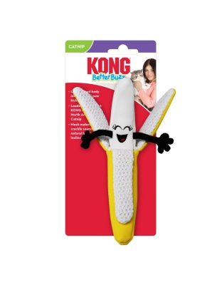KONG Better Buzz Banana Catnip Toy Yellow 1ea/One Size