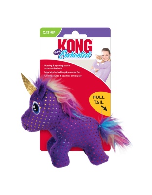 KONG Enchanted Buzzy Unicorn Catnip Toy Purple 1ea/One Size