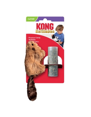 KONG Refillables Catnip Beaver Cat Toy Brown 1ea/One Size