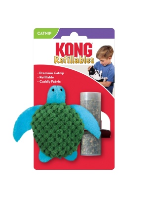 KONG Refillables Catnip Turtle Cat Toy Green 1ea/One Size