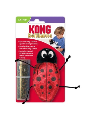 KONG Refillables Critter Catnip Cat Toy Ladybug 1ea/One Size